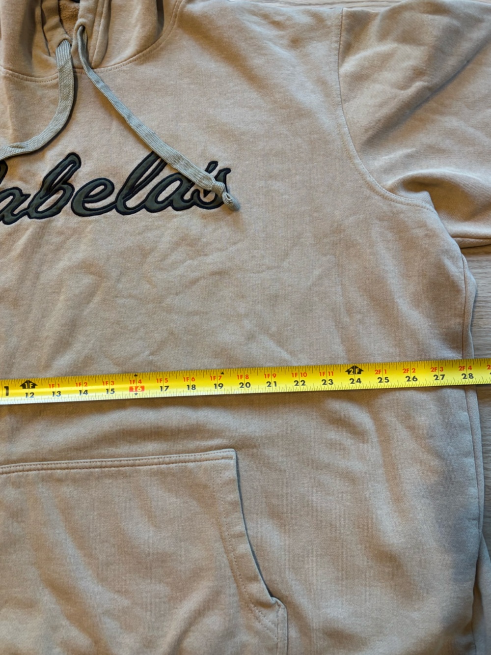 Cabela’s Men’s Size XXL Tall Fleece Hoodie Long Sleeve Sweatshirt Tan Read* - Picture 7 of 8
